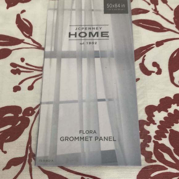 Grommet (4) panels 50x84 100% Cotton in coastal coral - Picture 3 of 10